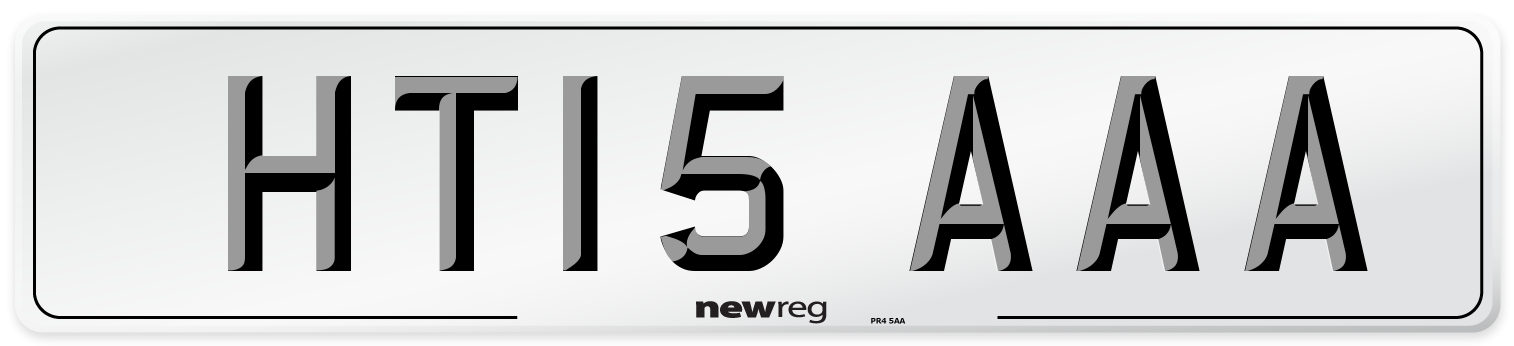 HT15 AAA Number Plate from New Reg